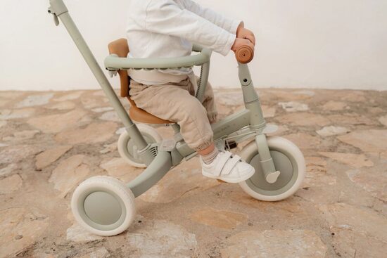 Little Dutch 4 in 1 Trycicle with Pushbar Green